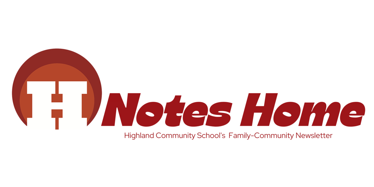 Notes Home Highland Community School